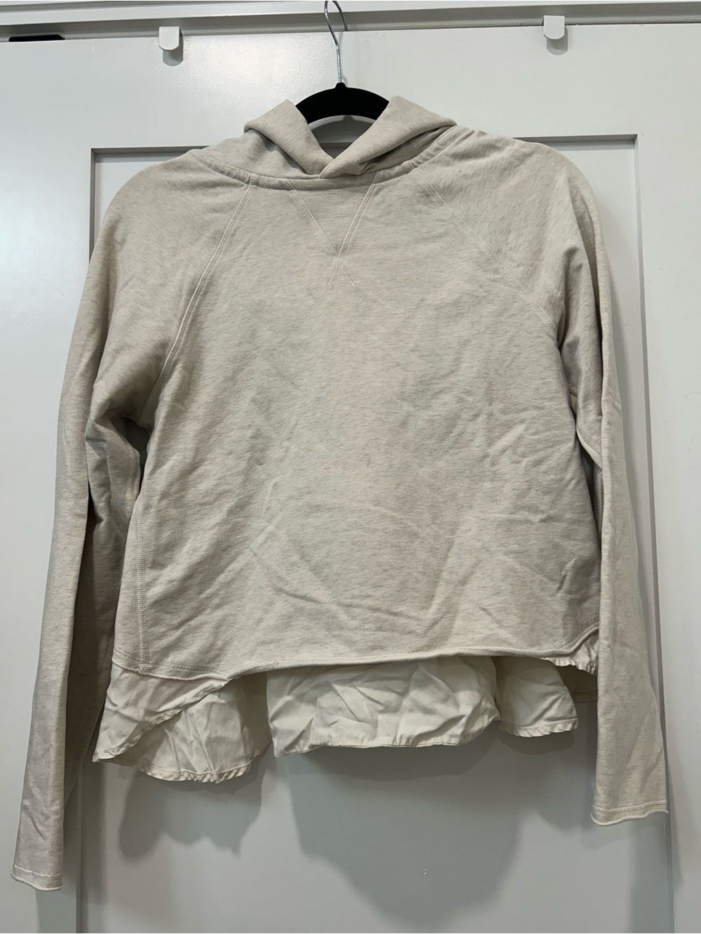 Lululemon Pull Me Over Hoodie in Heathered Cream